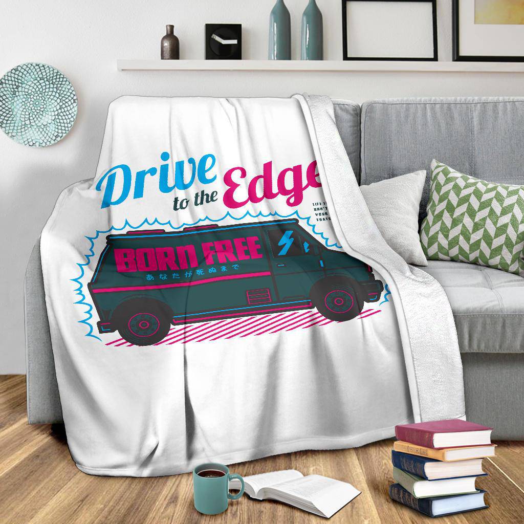 Born Free, Driver To The Edge, Freedom Van Premium Blanket - Top Content | POD Collection | Free Shipping