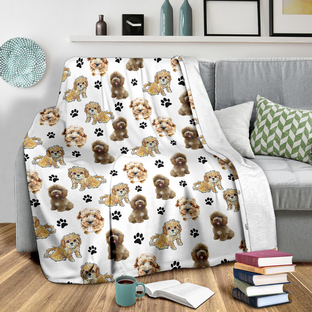 Cockapoo Paw Blanket