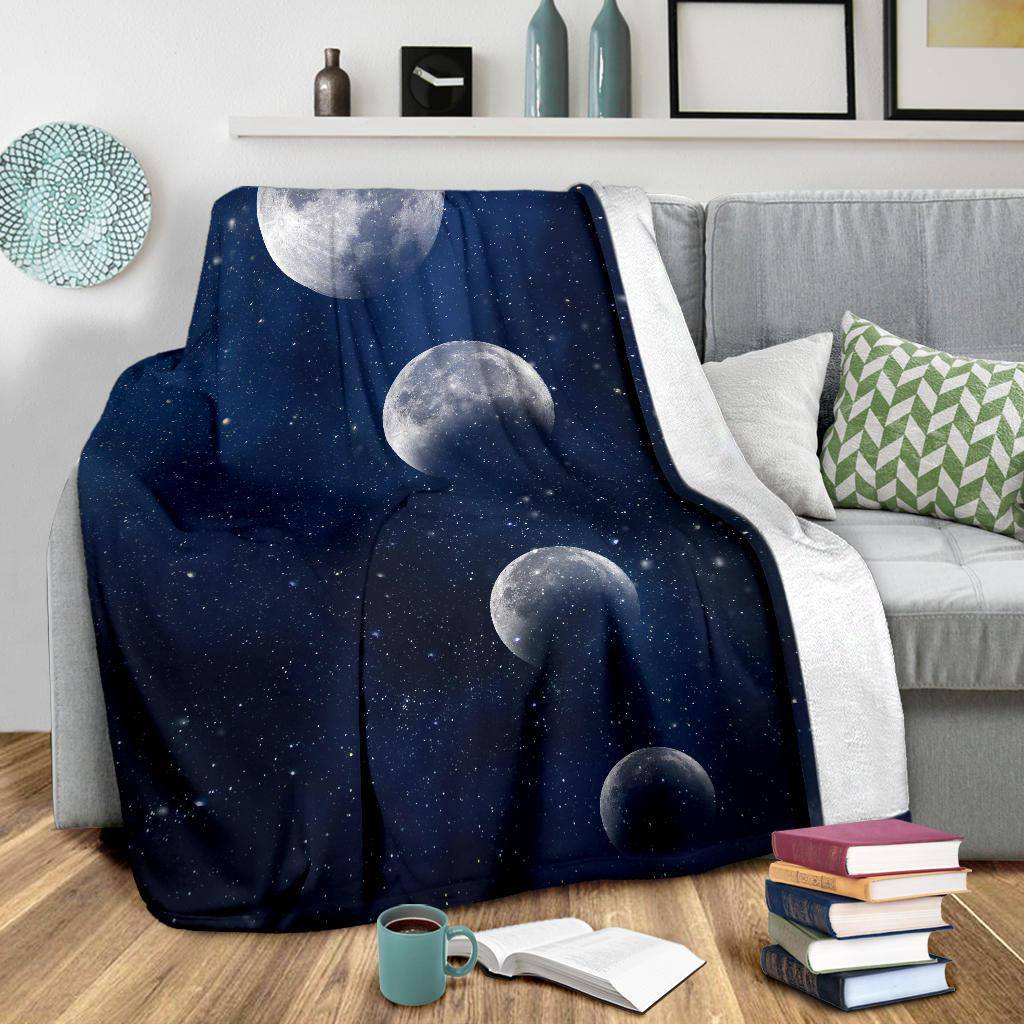 Moon Eclipse Night Sky Stars Premium Blanket - Top Content | POD Collection | Free Shipping