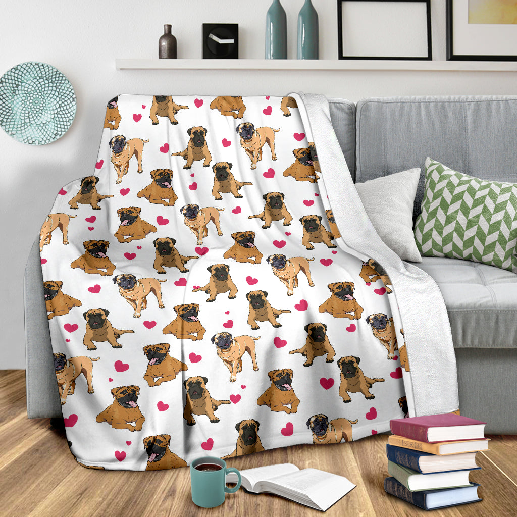 Bullmastiff Heart Blanket