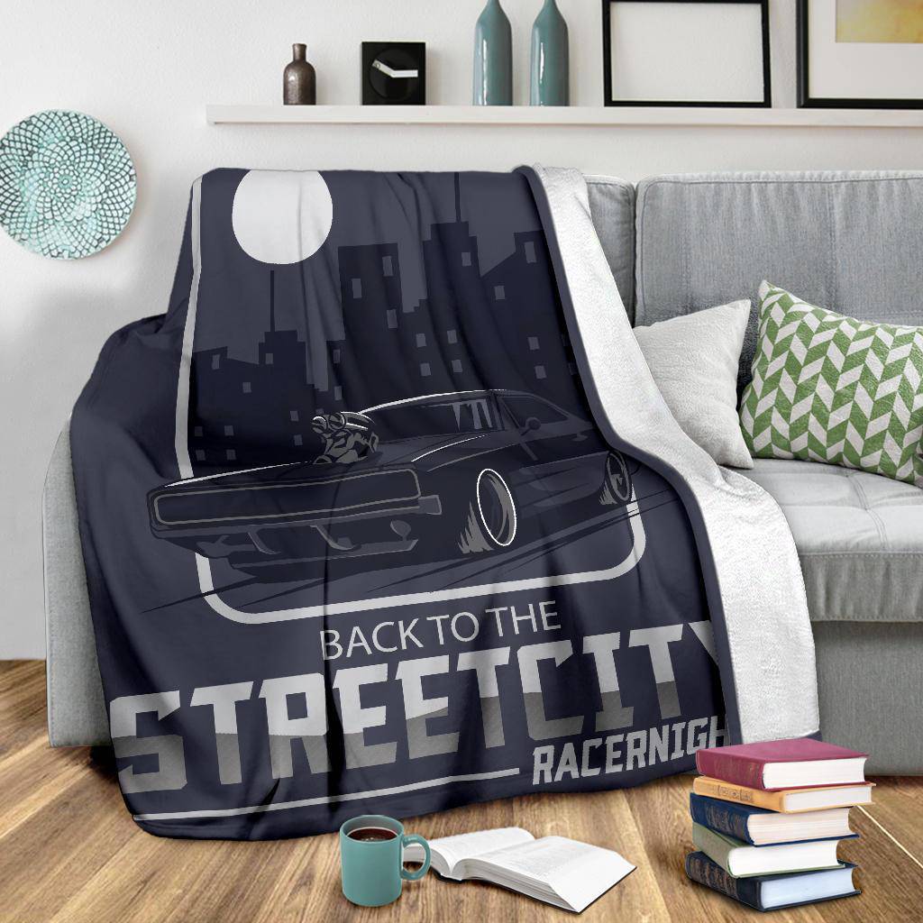 Night Street City Racer Premium Blanket - Top Content | POD Collection | Free Shipping