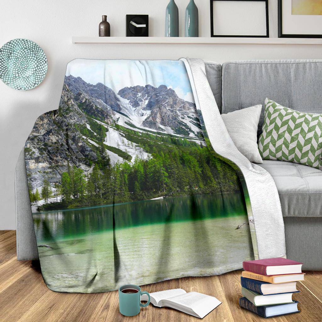 Prags Lake Wild Nature Premium Blanket - Top Content | POD Collection | Free Shipping