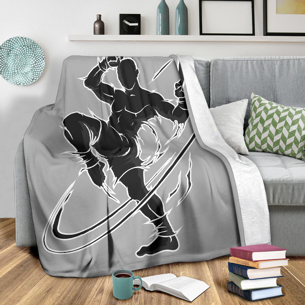 kick boxing extreme martial art silhouette blanket - Top Content | POD Collection | Free Shipping