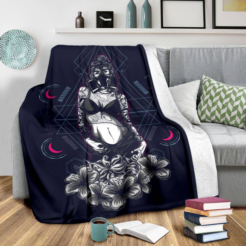 Sexy Girl Tattoo Style Art Drawing Premium Blanket - Top Content | POD Collection | Free Shipping