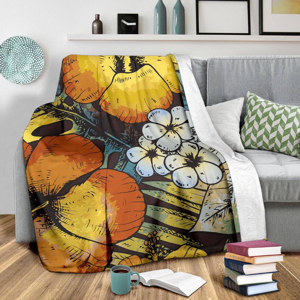 Hand Drawn Floral Pattern Premium Blanket - Top Content | POD Collection | Free Shipping