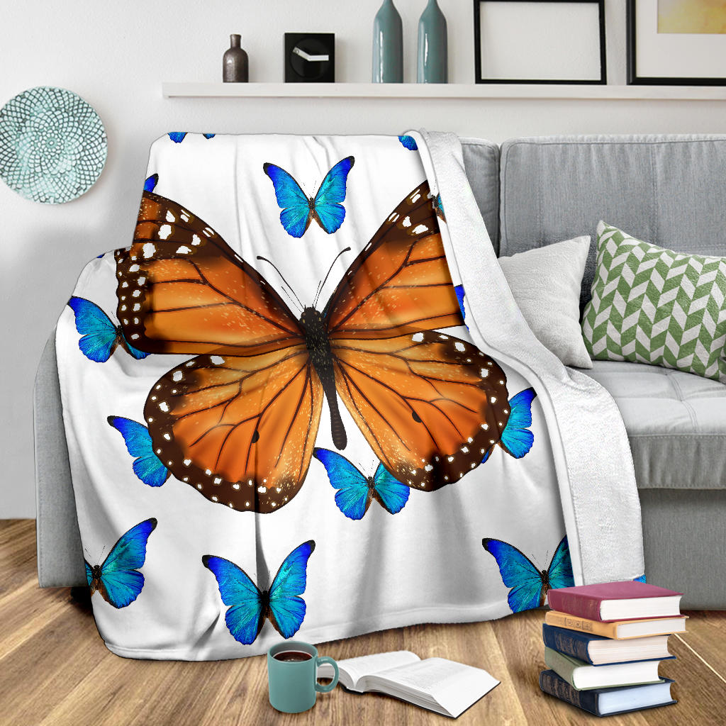 White Big Butterfly blanket - Top Content | POD Collection | Free Shipping