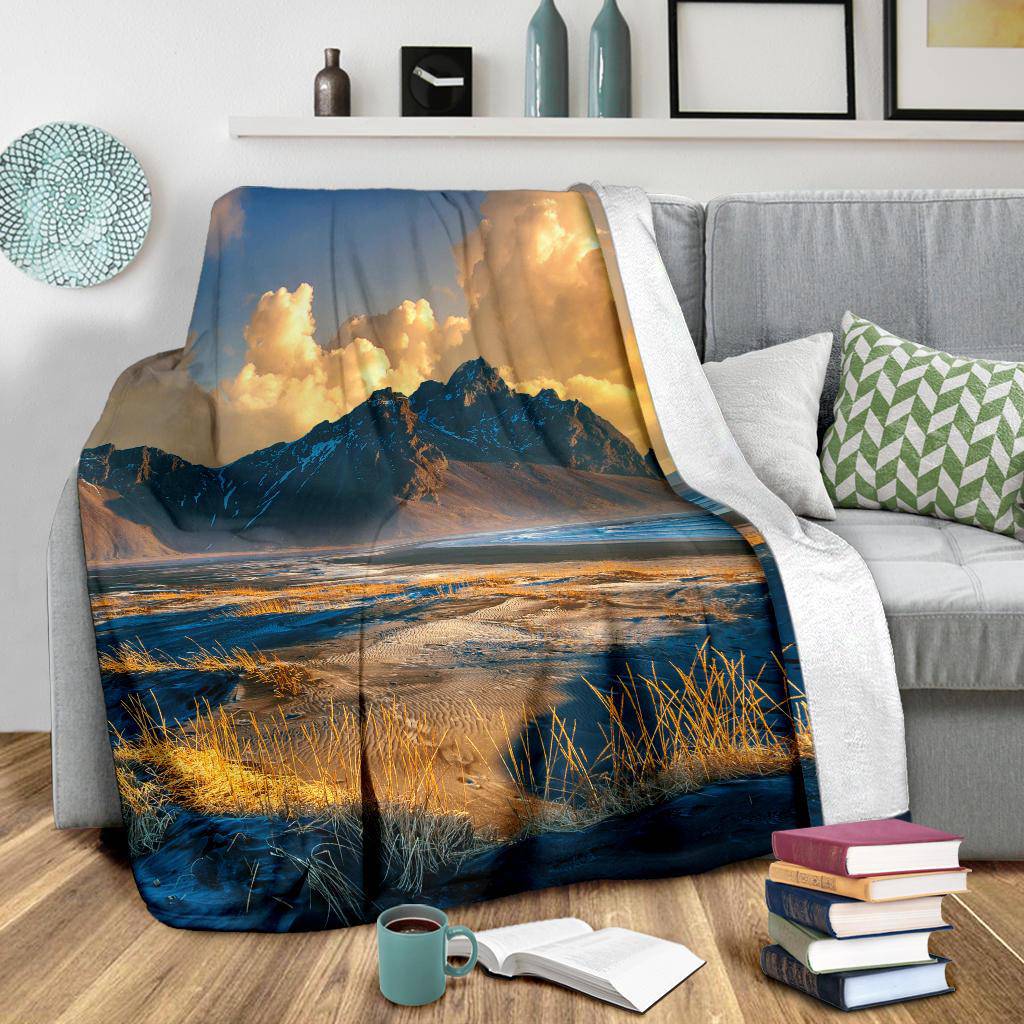 Vestrahorn Mountains Iceland Premium Blanket - Top Content | POD Collection | Free Shipping