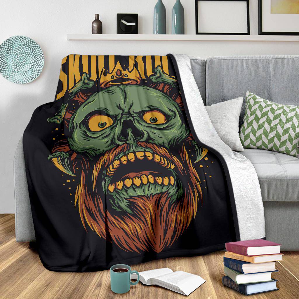 Skull Rock Funny Art Cartoon Premium Blanket - Top Content | POD Collection | Free Shipping