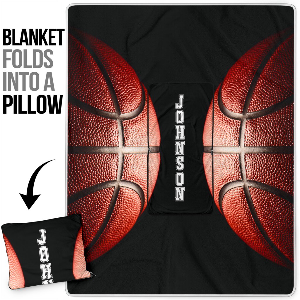 Basketball Custom Name Pillow Blanket - Top Content | POD Collection | Free Shipping