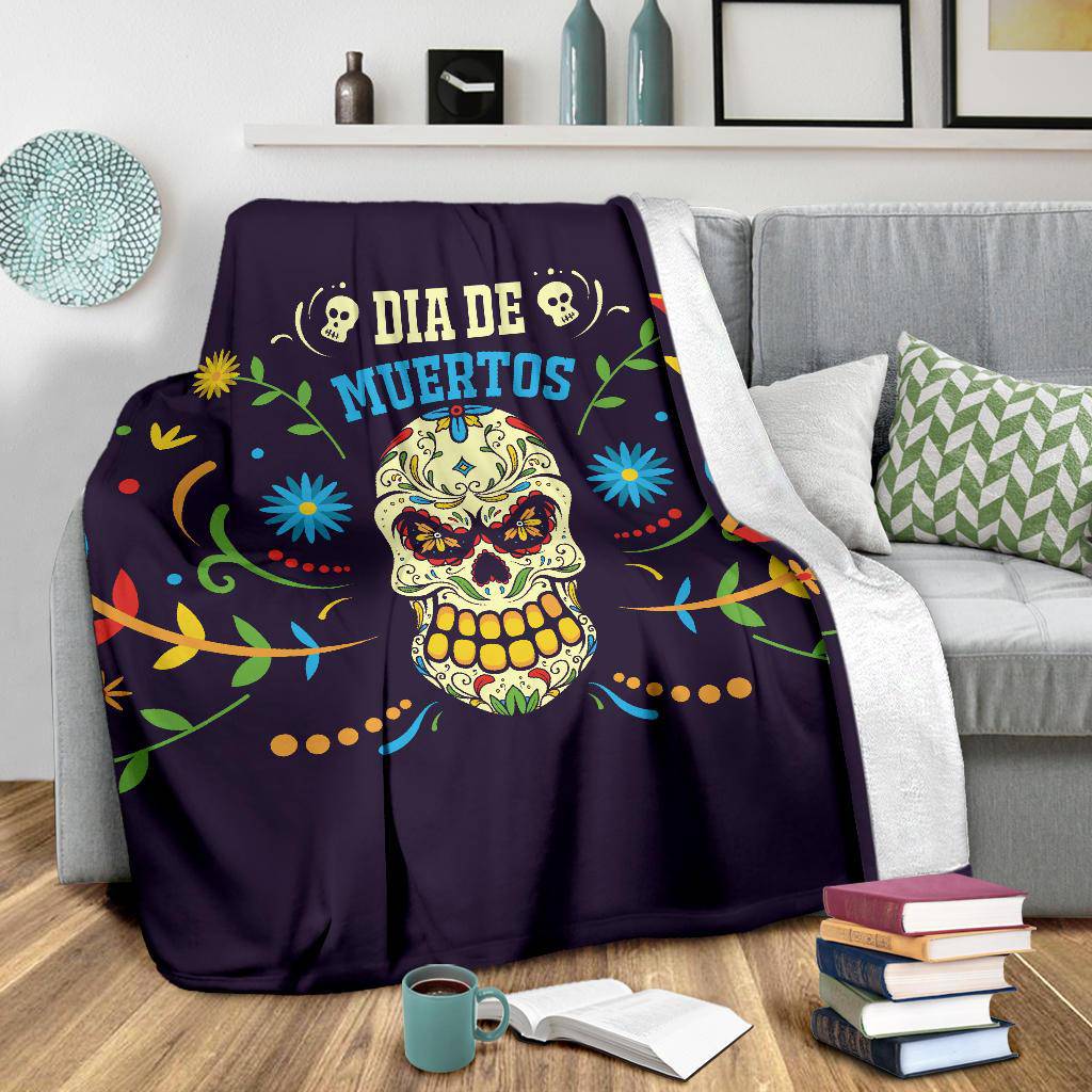 Premium Blanket Dia De Muertos Day Of The Dead Holiday Cartoon - Top Content | POD Collection | Free Shipping