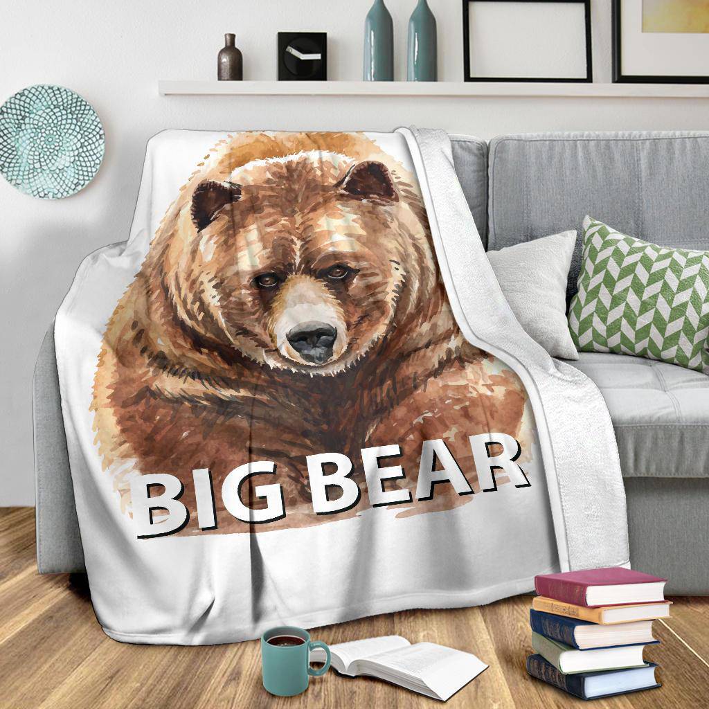 Bear Drawing Watercolour Painting Premium Blanket - Top Content | POD Collection | Free Shipping