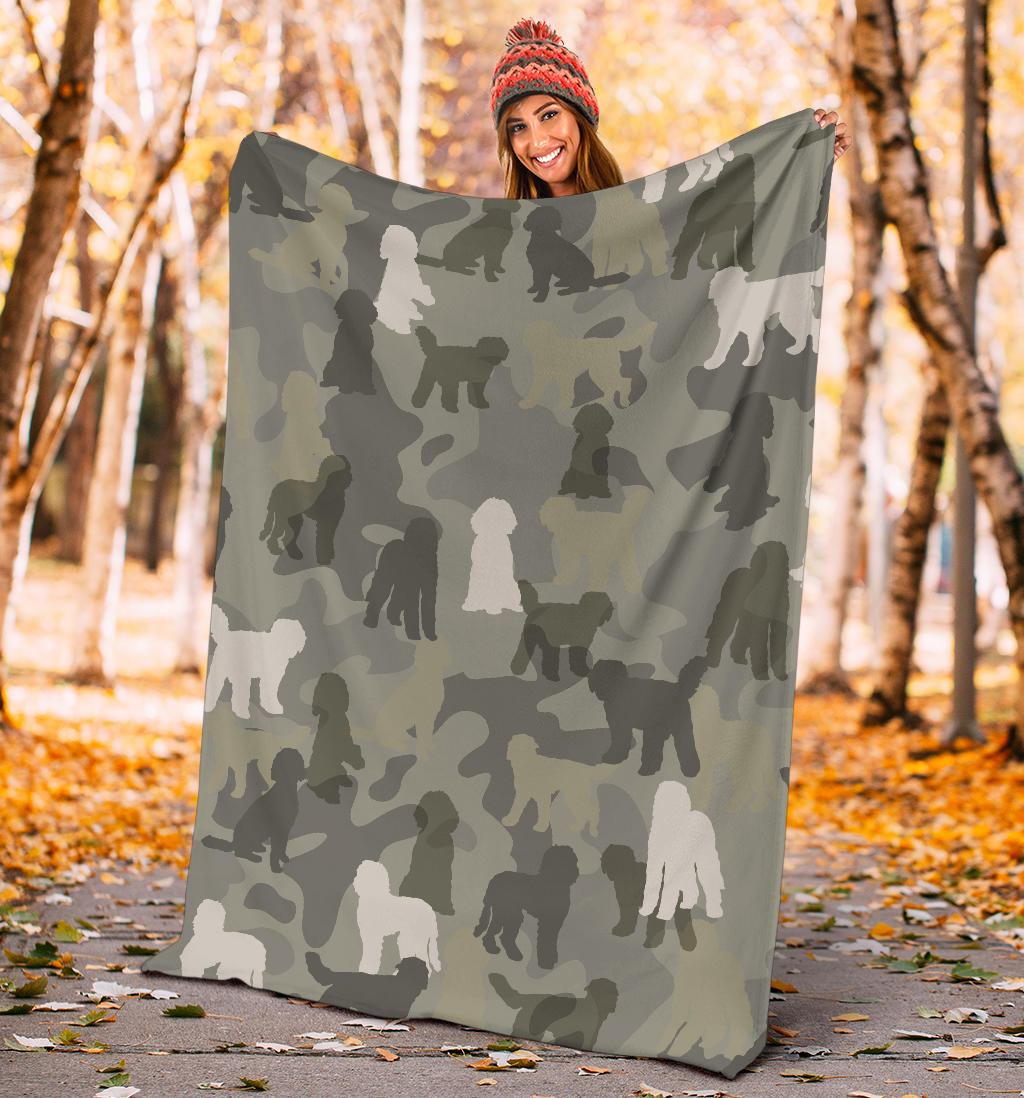 Goldendoodle Camo Blanket