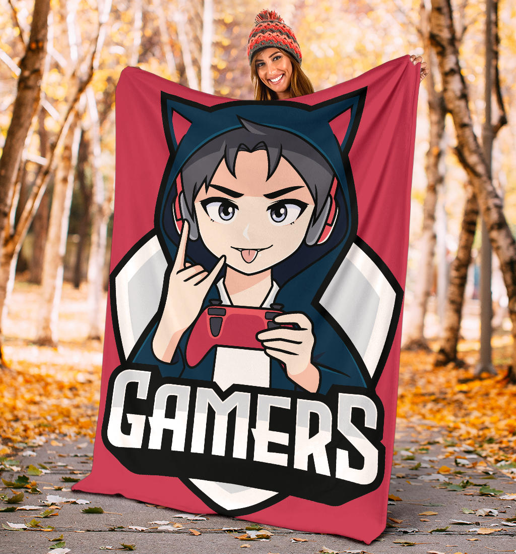 Anime Gamer Boy Blanket