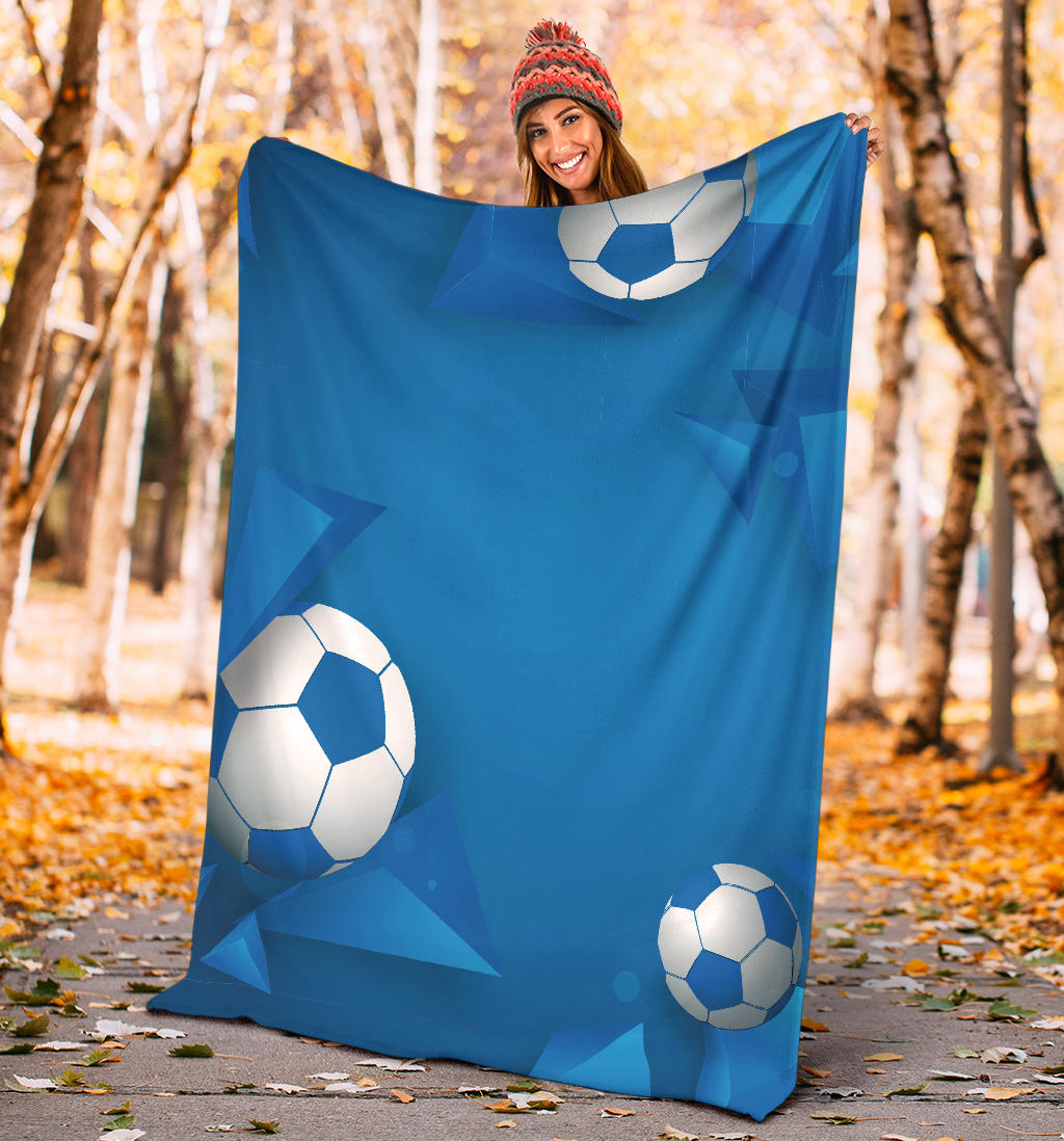 blue football 3d shapes blanket - Top Content | POD Collection | Free Shipping