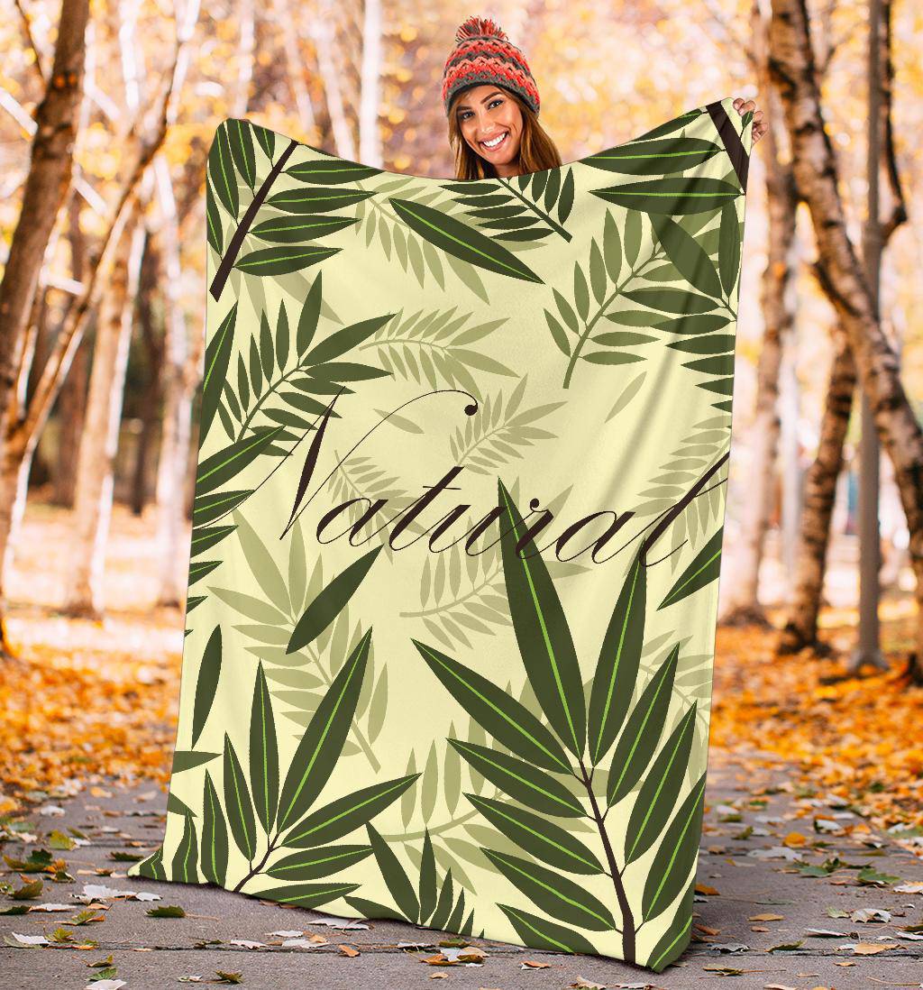 Natural Nature Plant Leaves Premium Blanket - Top Content | POD Collection | Free Shipping