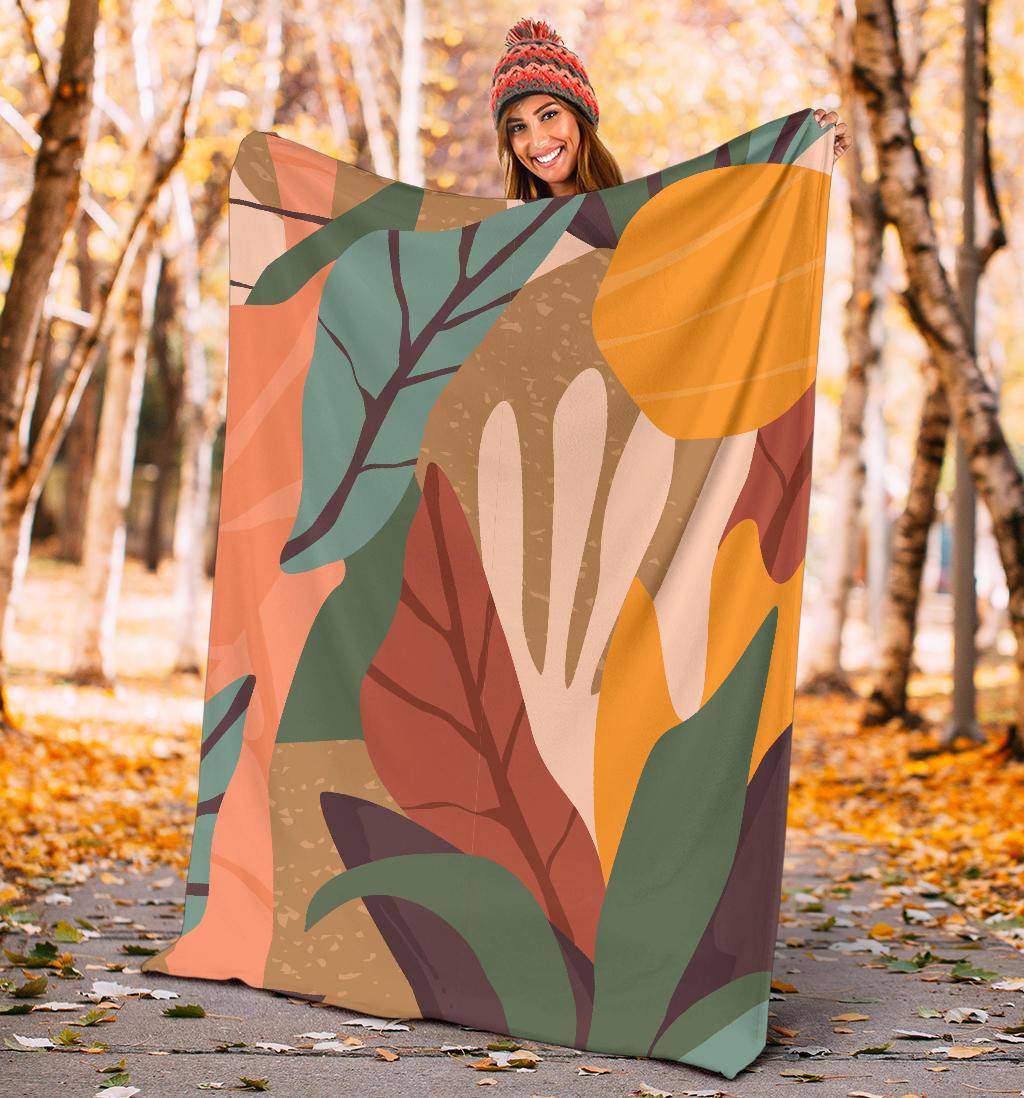 Autumn Leaves Colorful Fall Premium Blanket - Top Content | POD Collection | Free Shipping