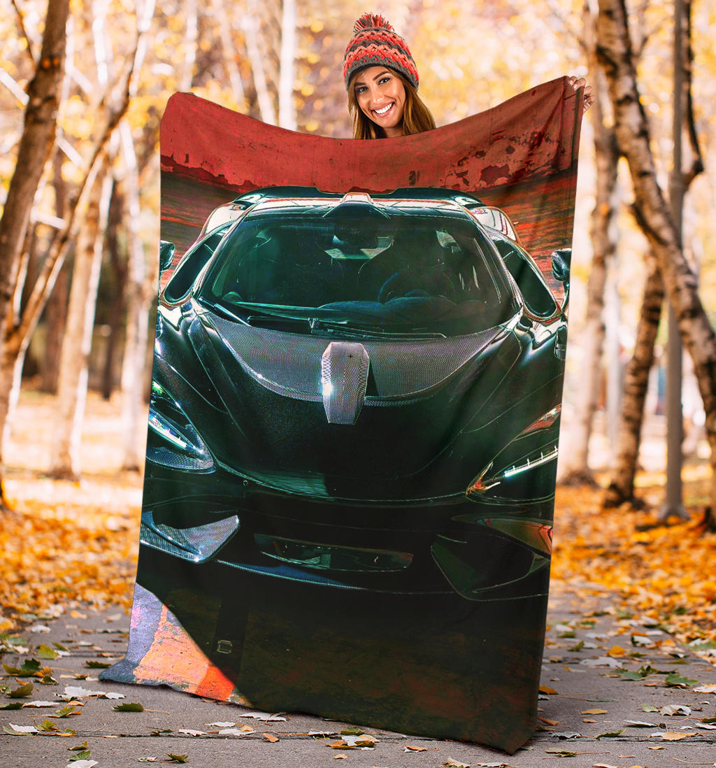 black luxury agresive car blanket