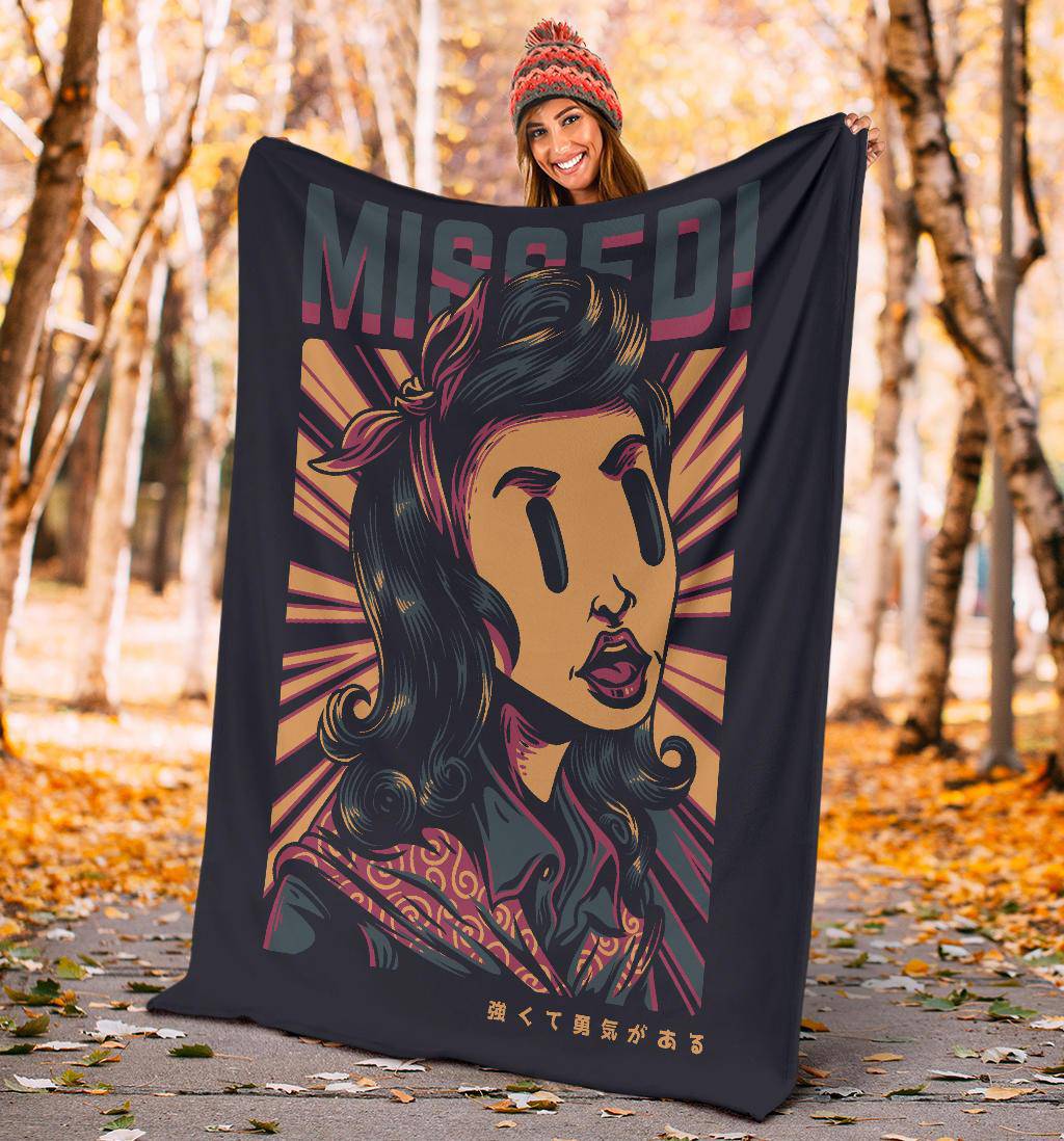 Premium Blanket Cartoon Missed Face Art - Top Content | POD Collection | Free Shipping