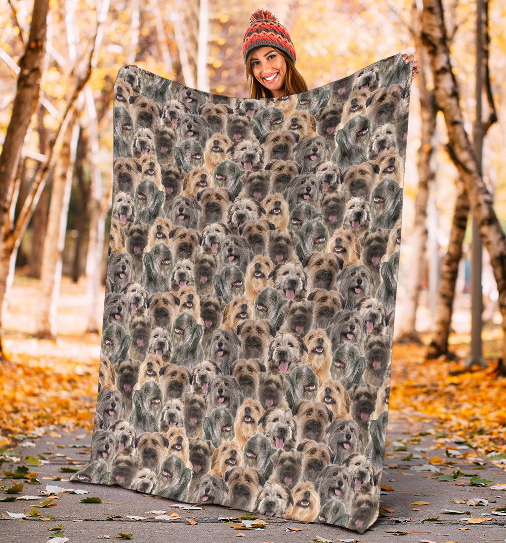 Pyrenean Shepherd Full Face Blanket