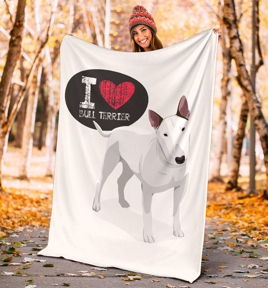 I Love Bull Terrier Blanket