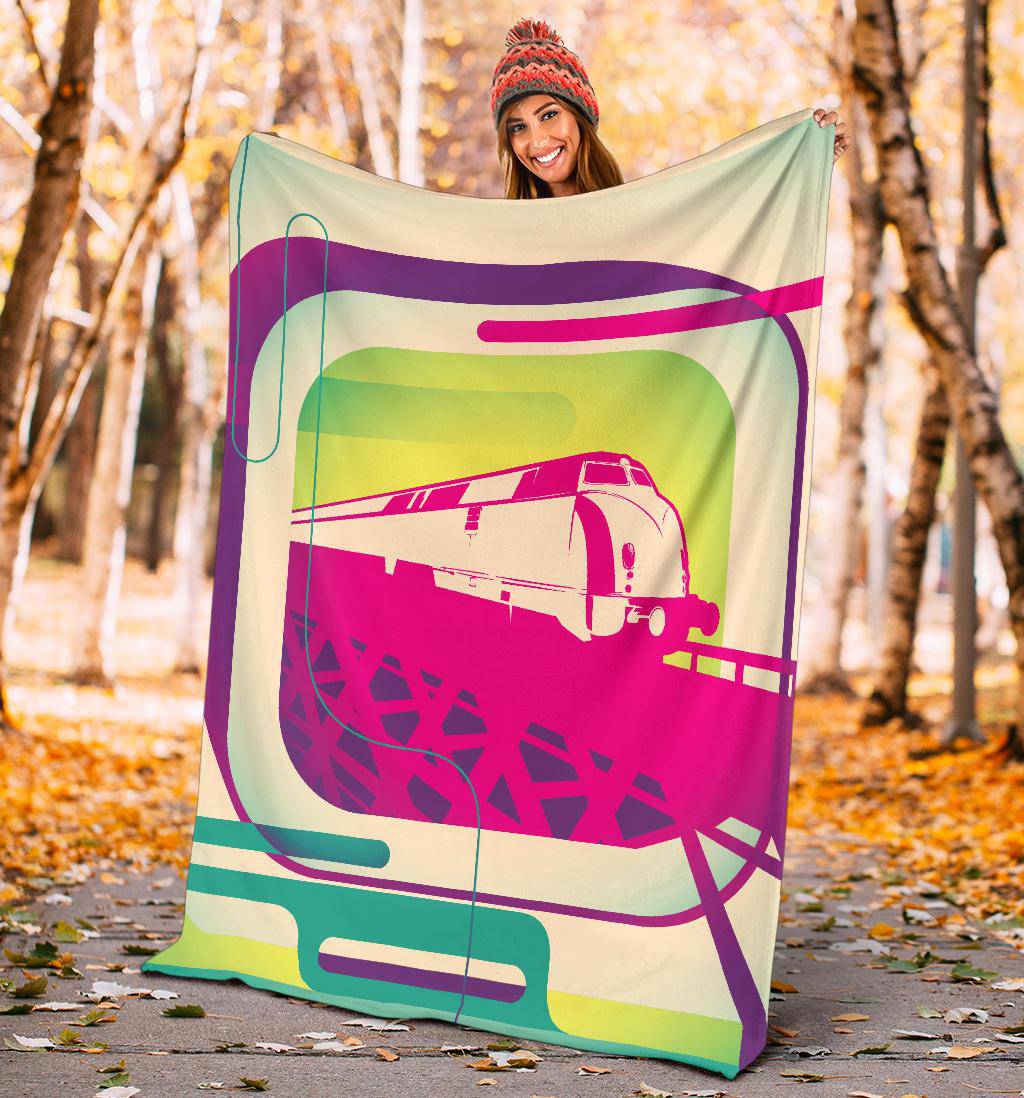 Abstract Art Train Tunnel Colourful Premium Blanket - Top Content | POD Collection | Free Shipping