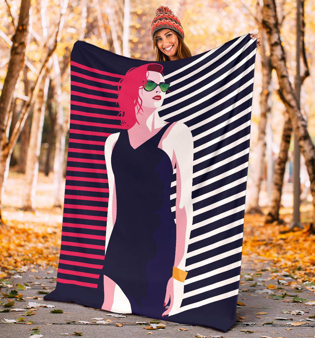 Stylish Beautiful Women Premium Blanket - Top Content | POD Collection | Free Shipping