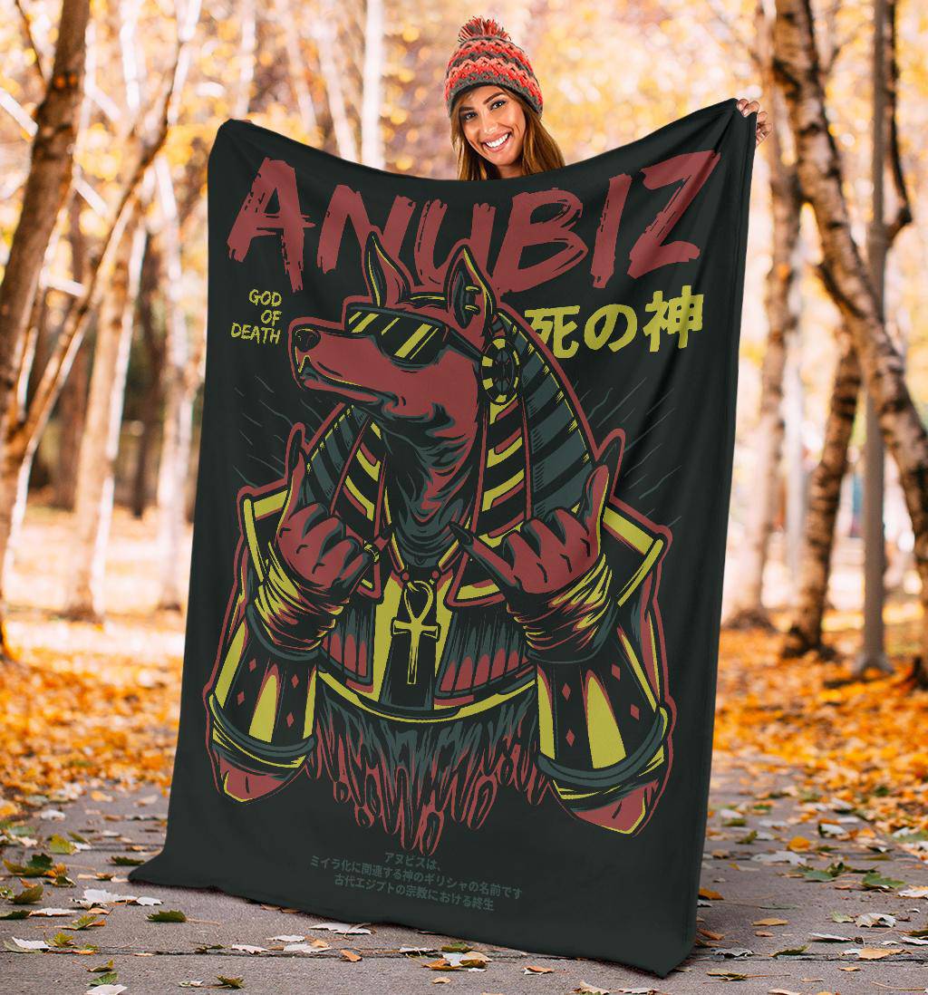 Anubiz God Of Death Japanese Art Premium Blanket - Top Content | POD Collection | Free Shipping