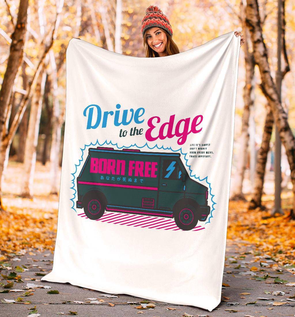 Born Free, Driver To The Edge, Freedom Van Premium Blanket - Top Content | POD Collection | Free Shipping