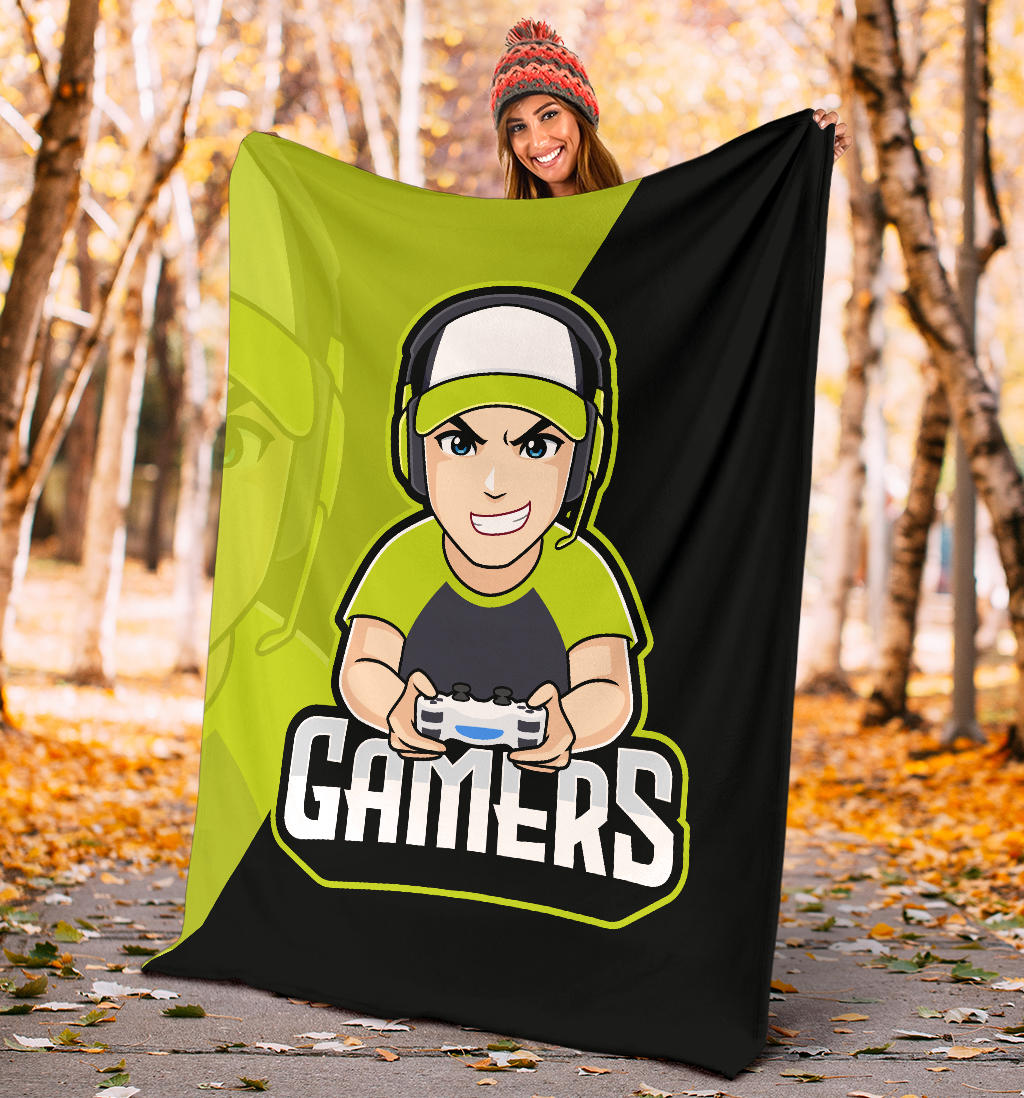 Gamer Male Green Blanket