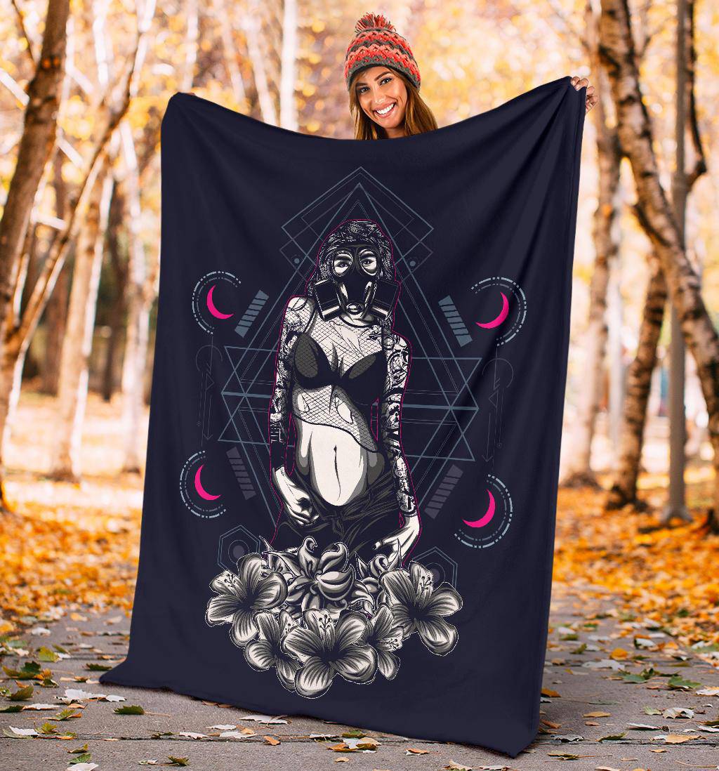 Sexy Girl Tattoo Style Art Drawing Premium Blanket - Top Content | POD Collection | Free Shipping