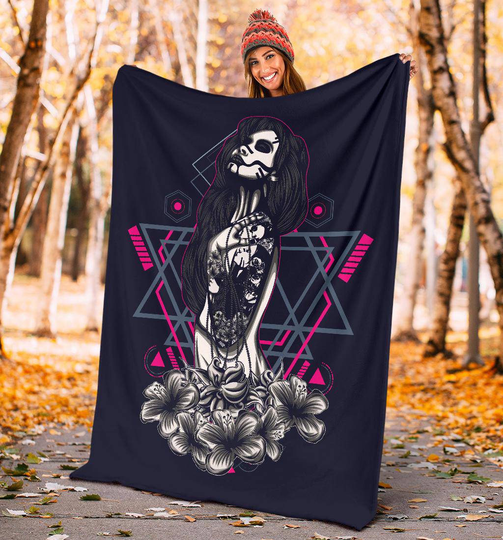 Beautiful Women Tattoo Style Art Premium Blanket - Top Content | POD Collection | Free Shipping