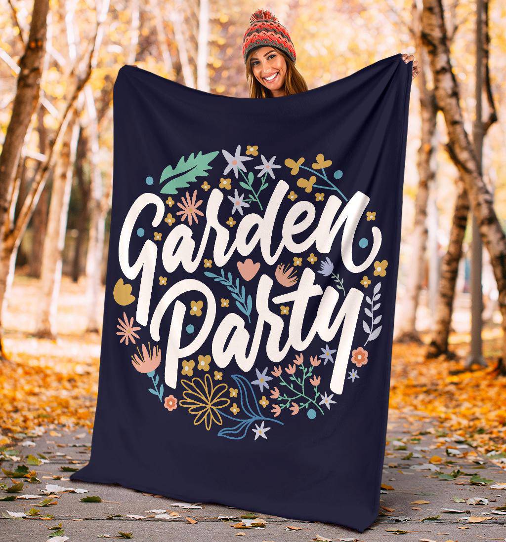 Plants Flowers Floral Garden Party Premium Blanket - Top Content | POD Collection | Free Shipping