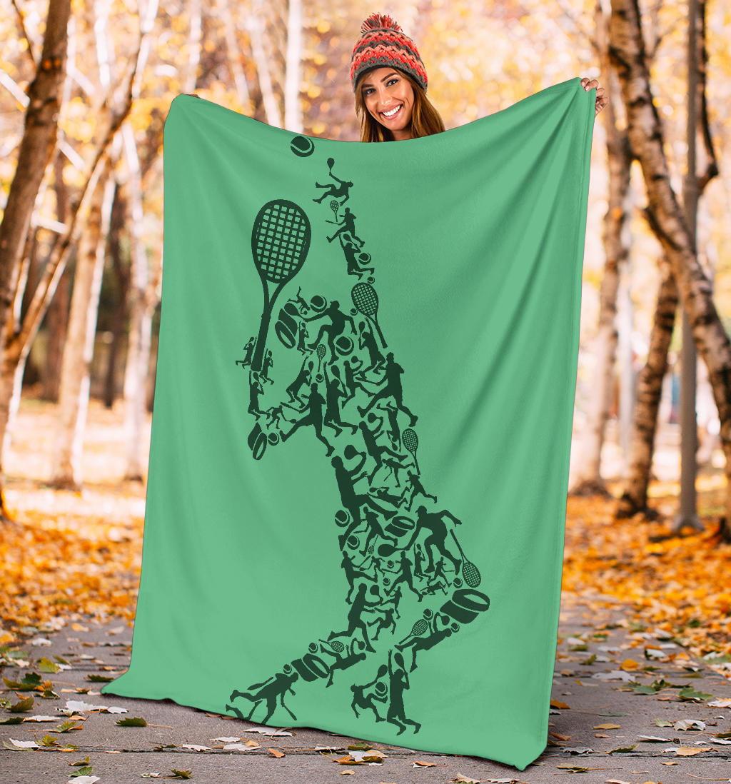 tennis player green style blanket - Top Content | POD Collection | Free Shipping