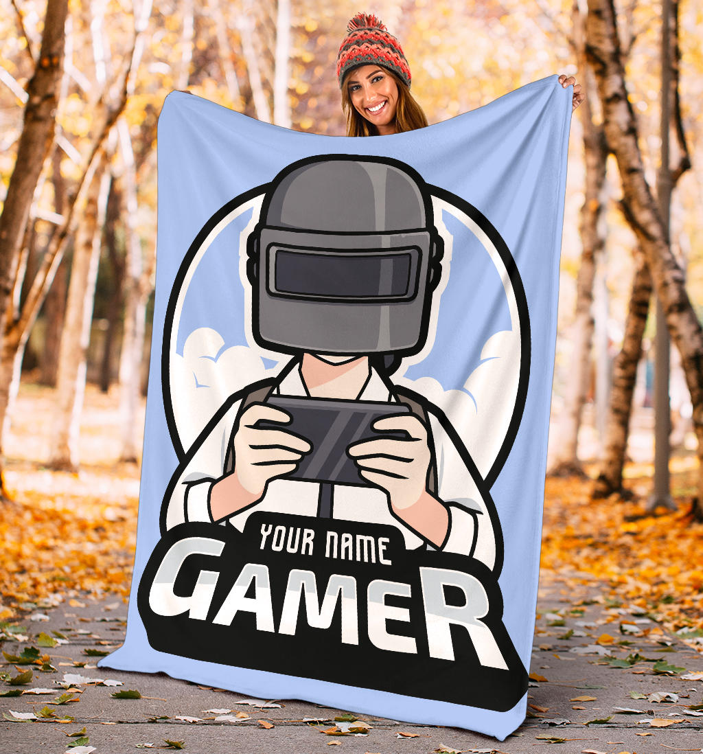 Its Game Time Gamer Blue Blanket