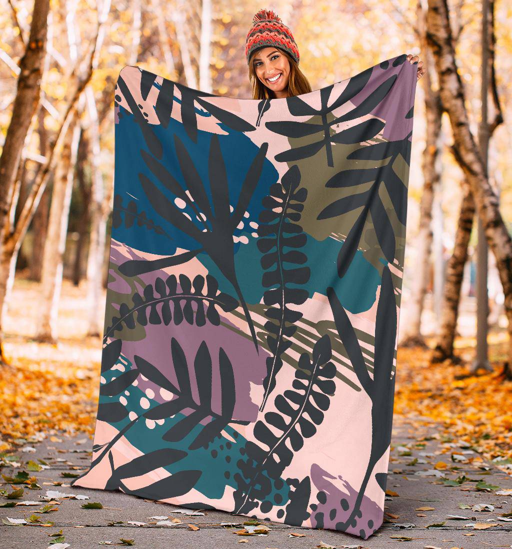 Floral Abstract Art Nature Flowers Premium Blanket - Top Content | POD Collection | Free Shipping