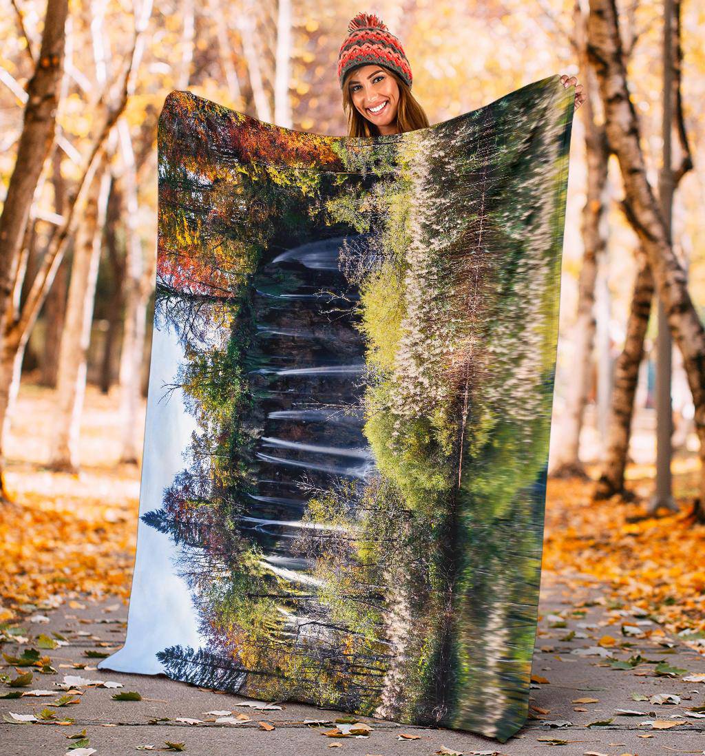 Travel Croatia Piltvice National Park Nature Waterfall Premium Blanket - Top Content | POD Collection | Free Shipping