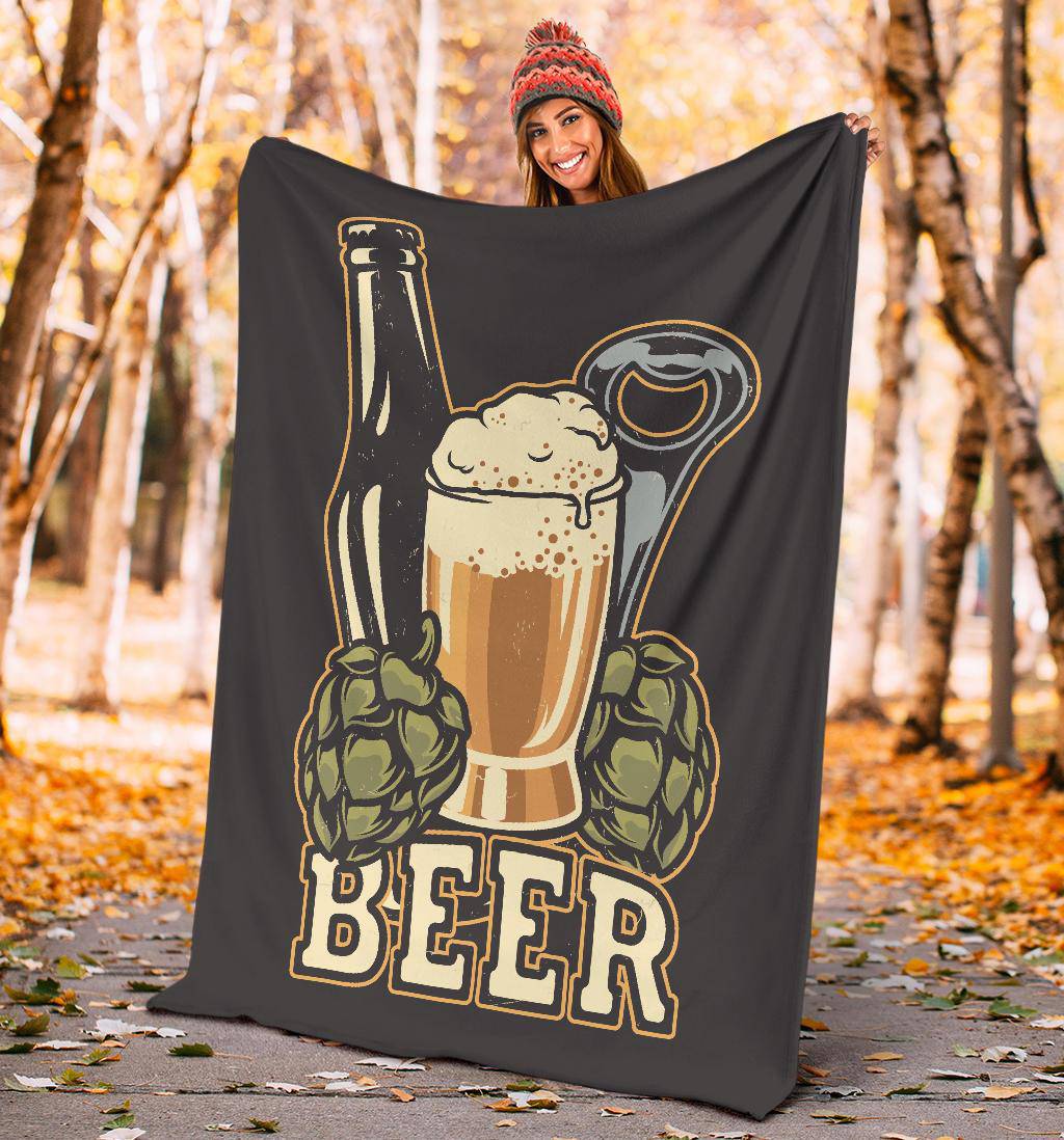 Beer Lover Cool Cartoon Illustration Premium Blanket - Top Content | POD Collection | Free Shipping