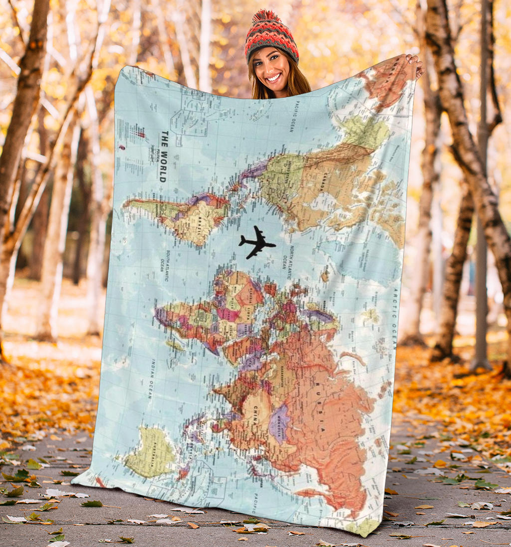 World Map Blanket