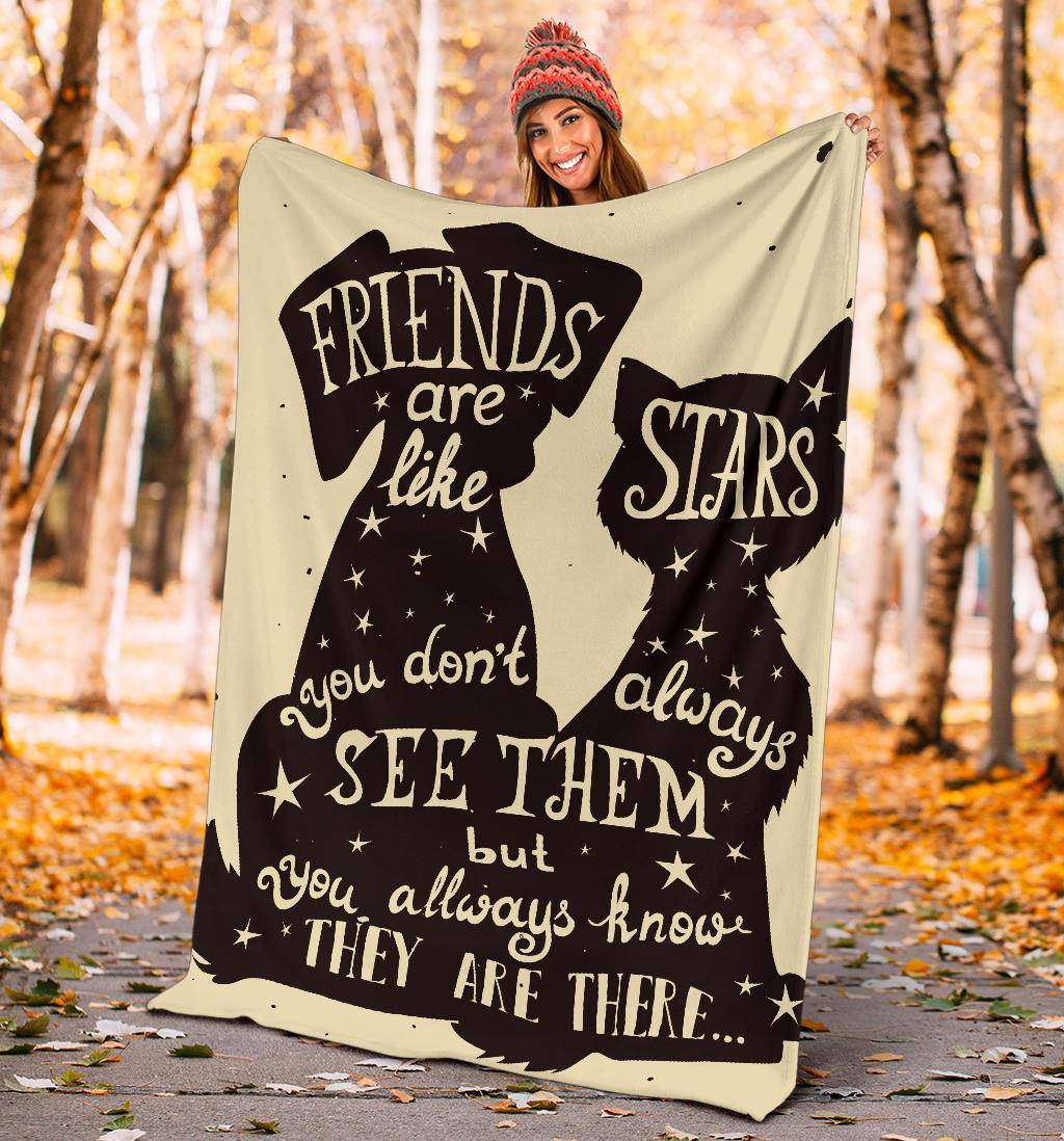 Pets Friends Are Like Stars Premium Blanket - Top Content | POD Collection | Free Shipping