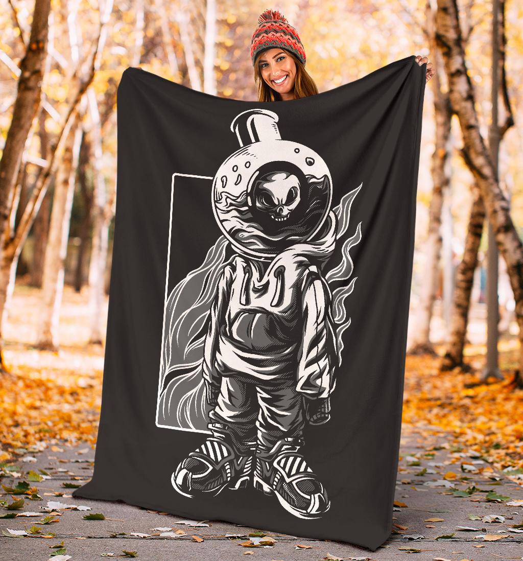 Pot Skull Head Funny Cartoon Premium Blanket - Top Content | POD Collection | Free Shipping