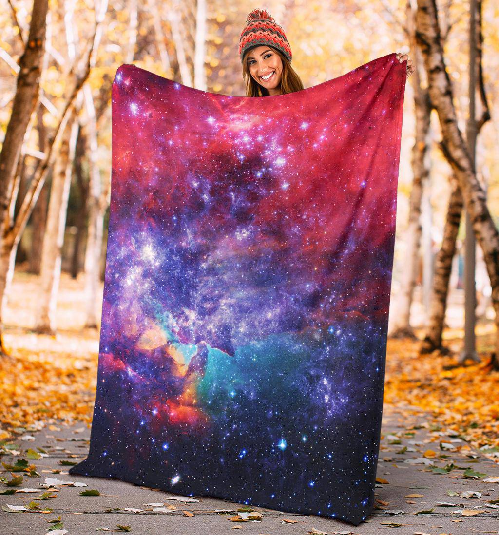 Surreal Colorful Galaxy Star Dust Premium Blanket - Top Content | POD Collection | Free Shipping