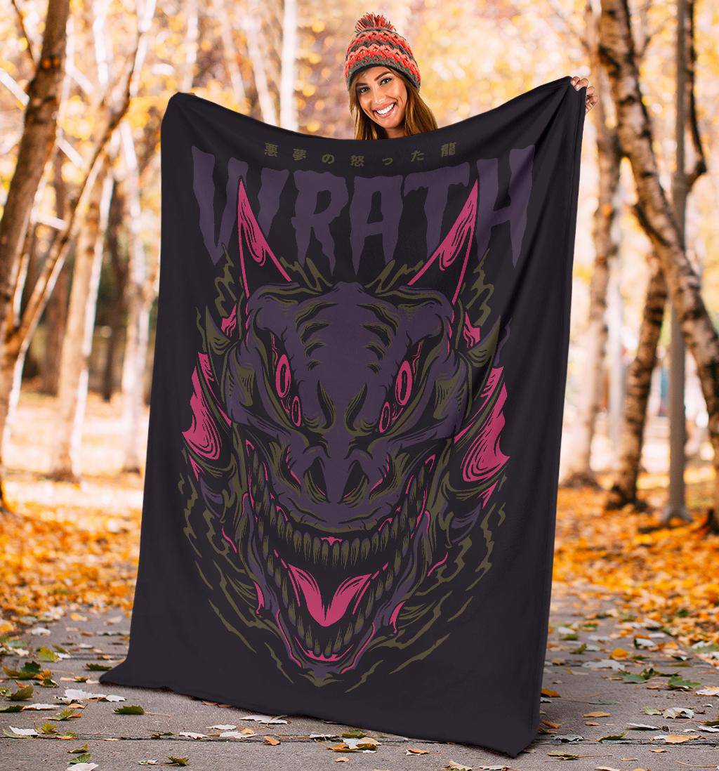 Premium Blanket Wrath Monster Japanese Art Cartoon - Top Content | POD Collection | Free Shipping