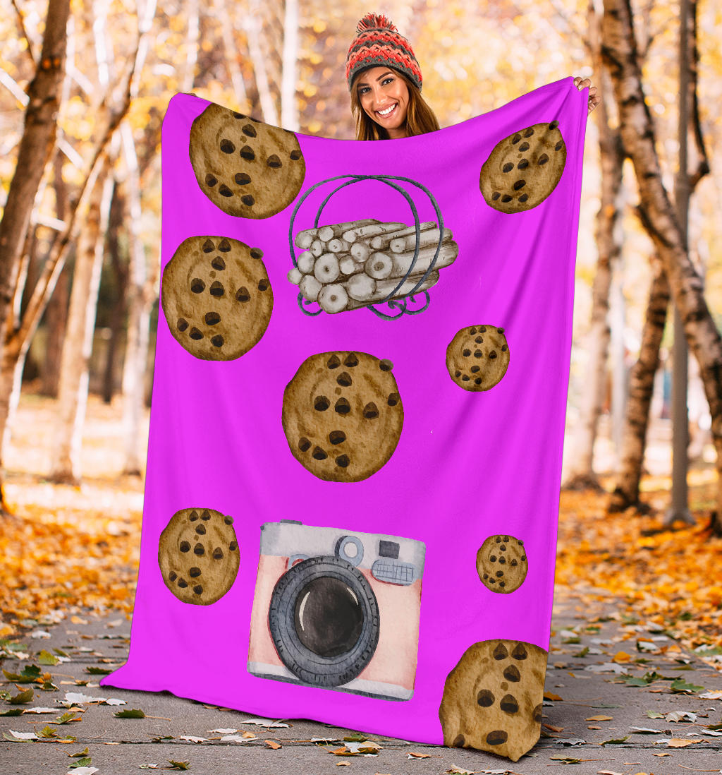 chocolate chip cookies pink blanket - Top Content | POD Collection | Free Shipping