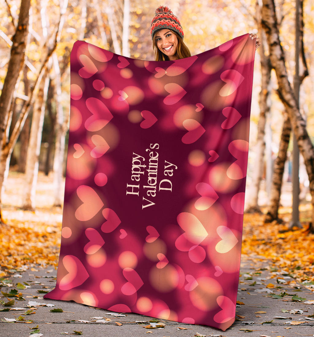 Happy Valentine's Day Background Blanket