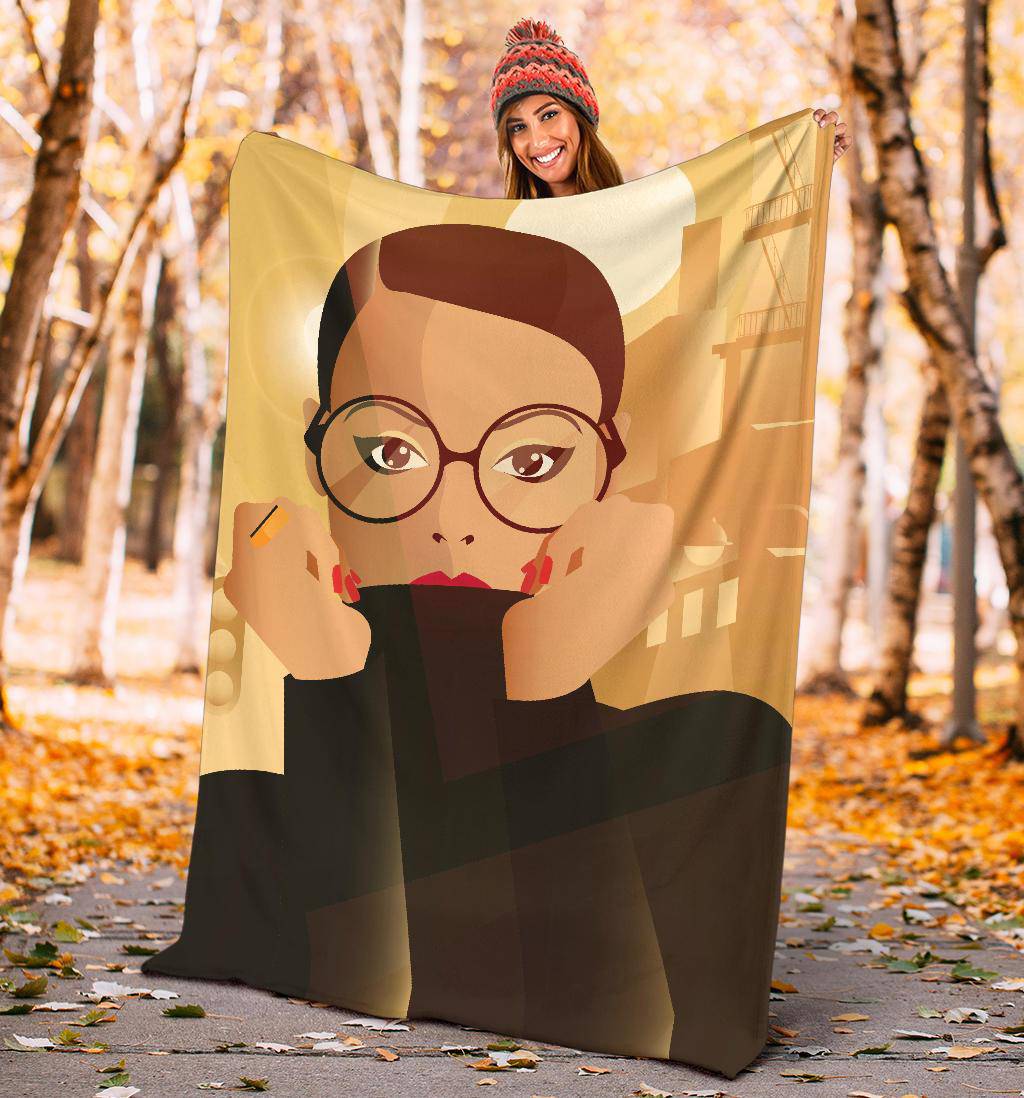 City Stylish Woman Cartoon Premium Blanket - Top Content | POD Collection | Free Shipping