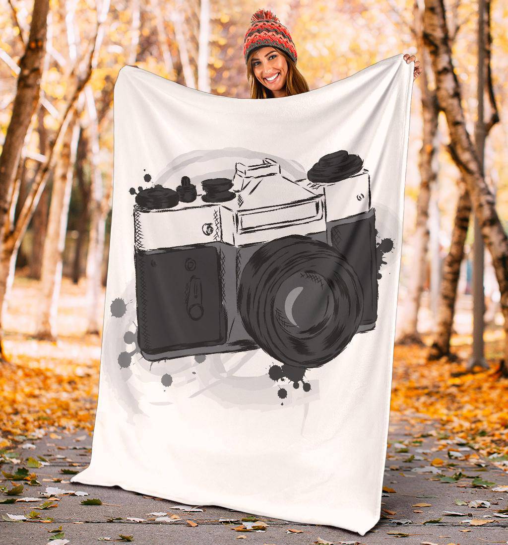 Vintage Camera Photography Premium Blanket - Top Content | POD Collection | Free Shipping