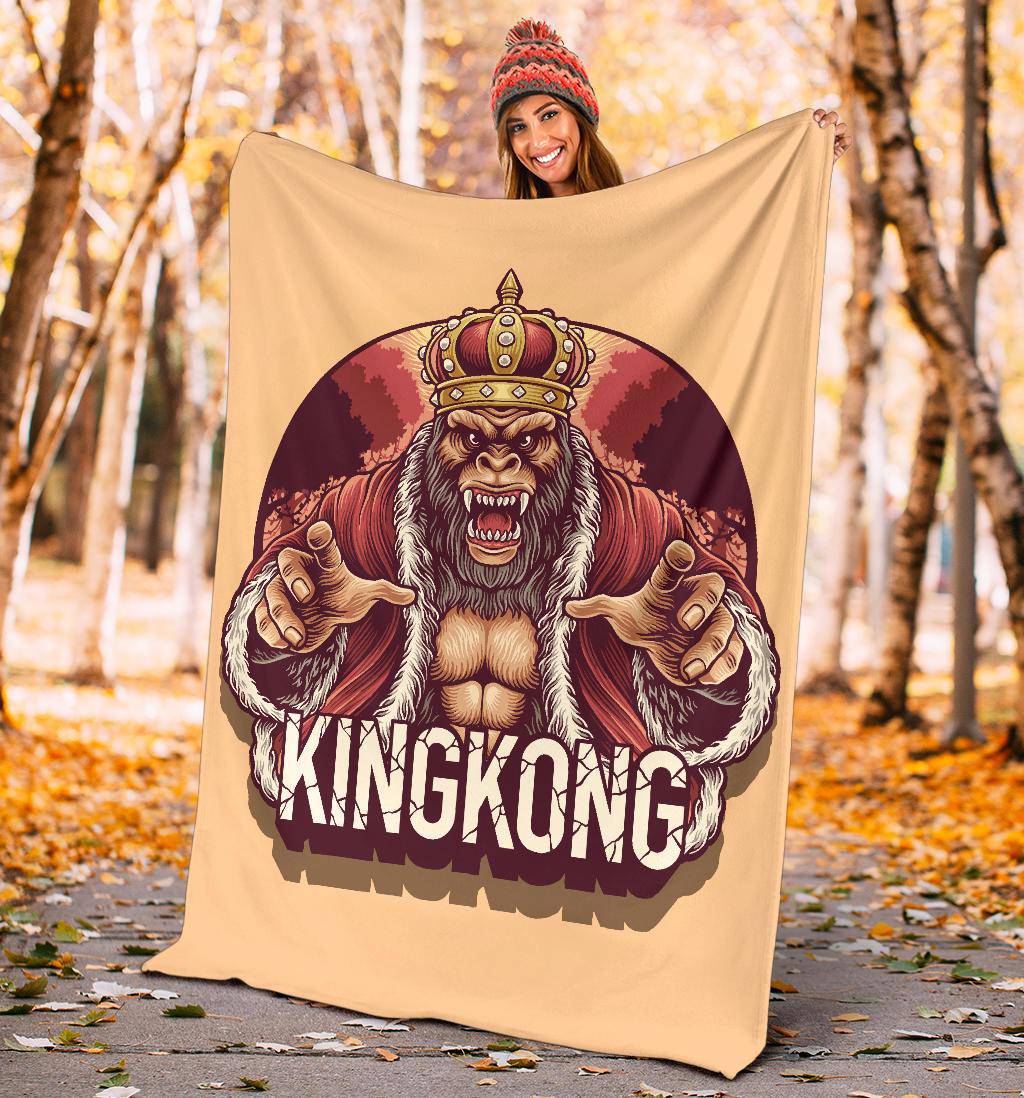 Angry King King Kong Gorilla Premium Blanket - Top Content | POD Collection | Free Shipping