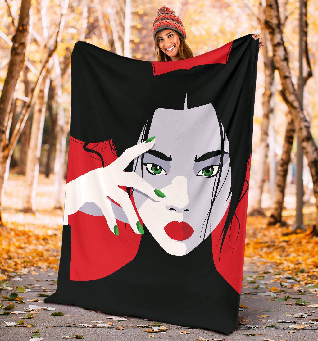 Asian Fashion Woman Cartoon Premium Blanket - Top Content | POD Collection | Free Shipping