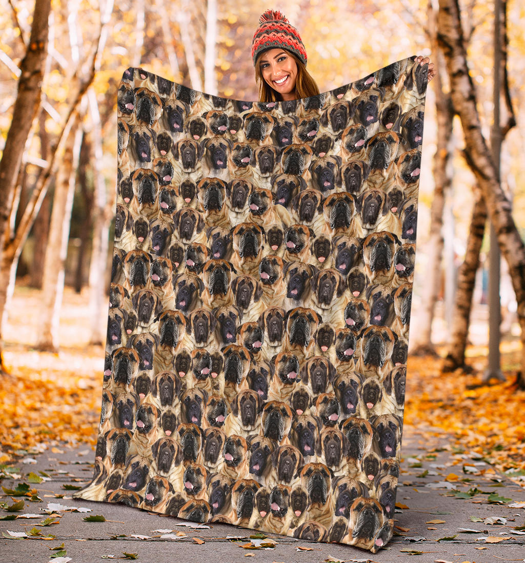 English Mastiff Full Face Blanket