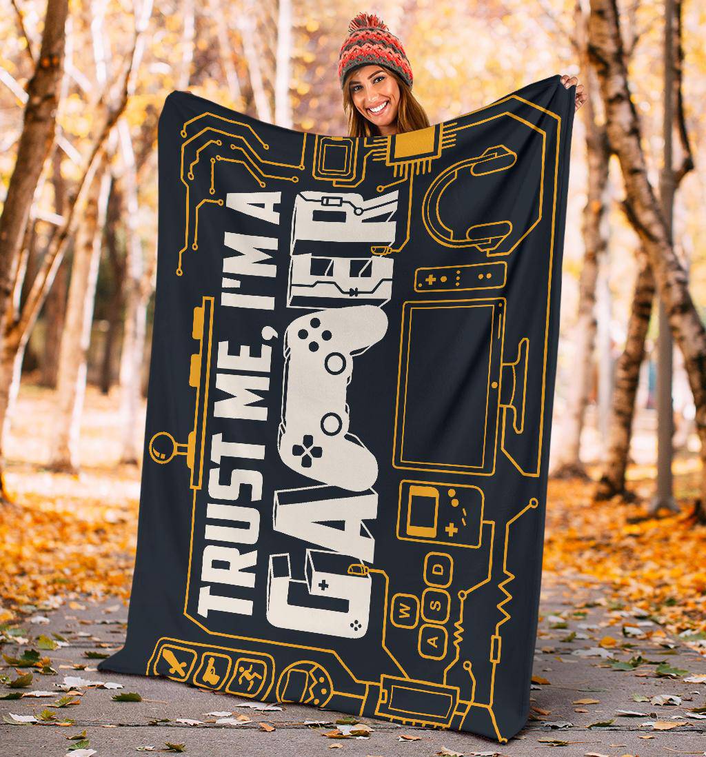 Trust Me I am a Gamer Console Premium Blanket - Top Content | POD Collection | Free Shipping